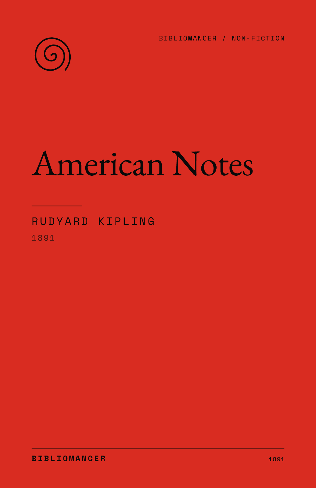 American Notes by Rudyard Kipling — Bibliomancer edition cover