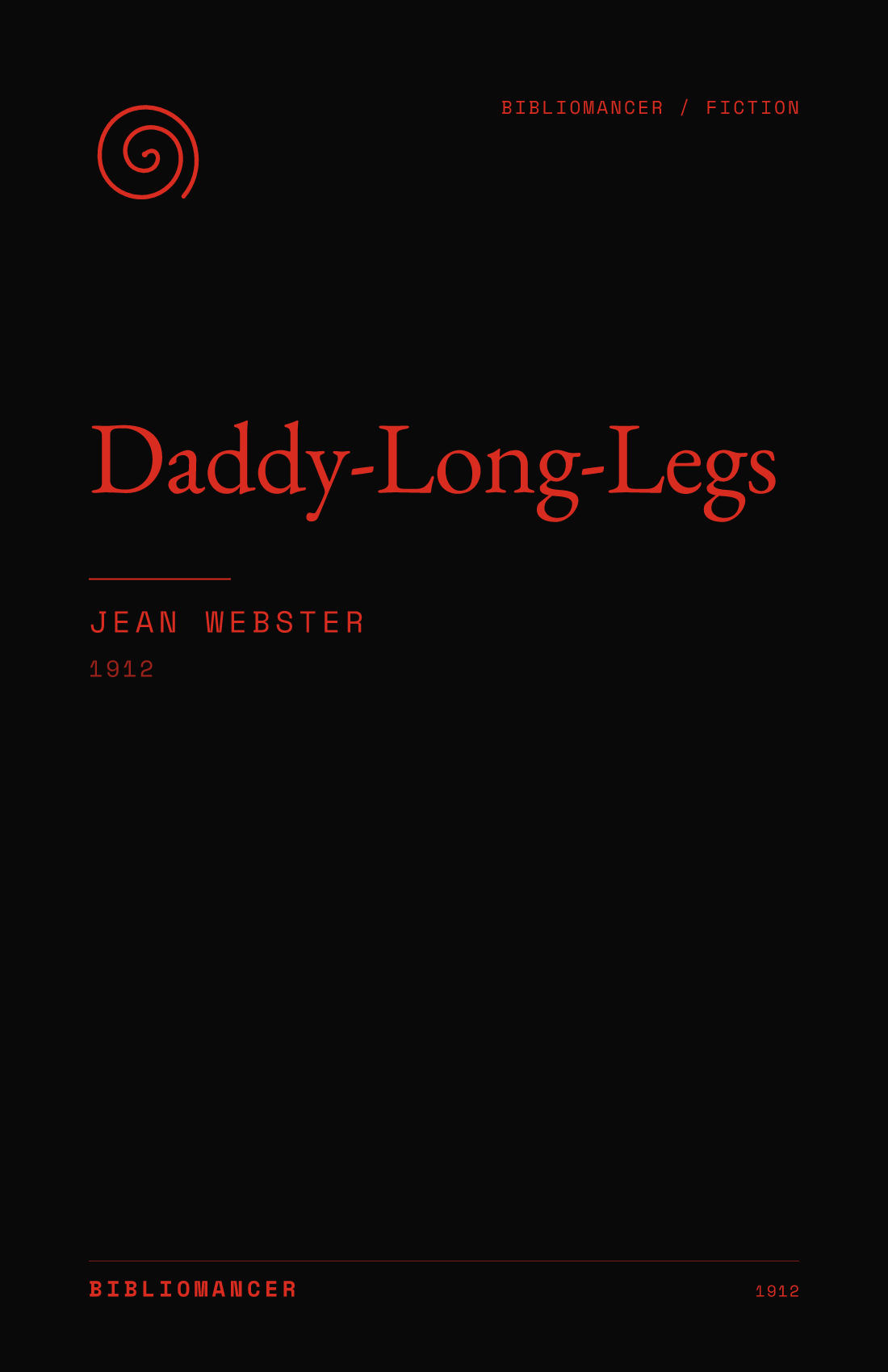Daddy-Long-Legs by Jean Webster — Bibliomancer edition cover