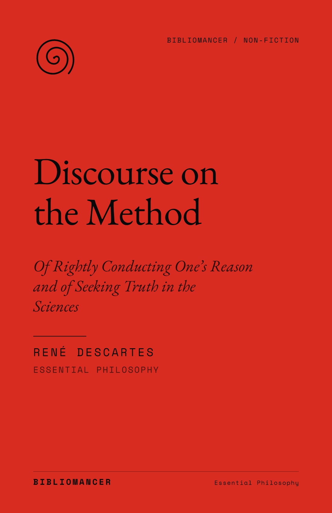 Discourse on the Method by René Descartes — Bibliomancer edition cover