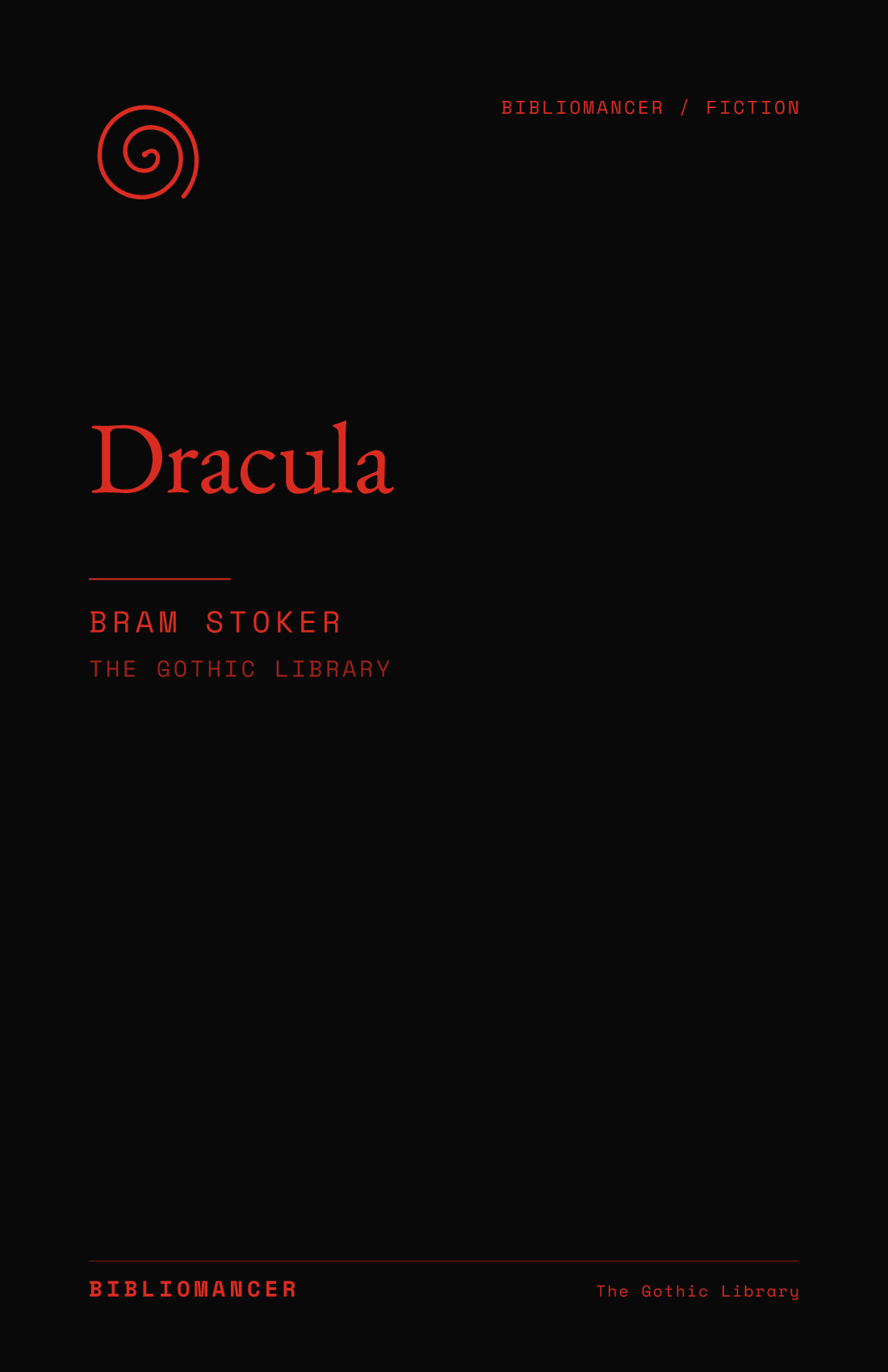 Dracula by Bram Stoker — Bibliomancer edition cover