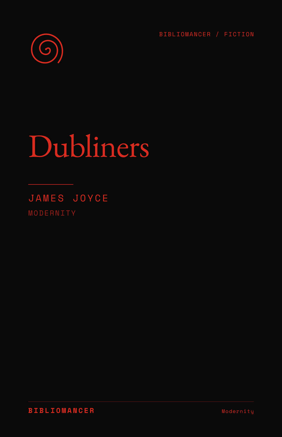 Dubliners by James Joyce — Bibliomancer edition cover