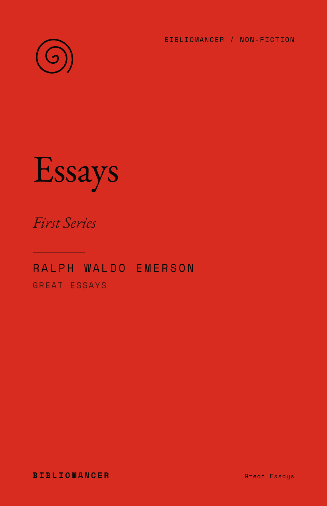 Essays by Ralph Waldo Emerson — Bibliomancer edition cover