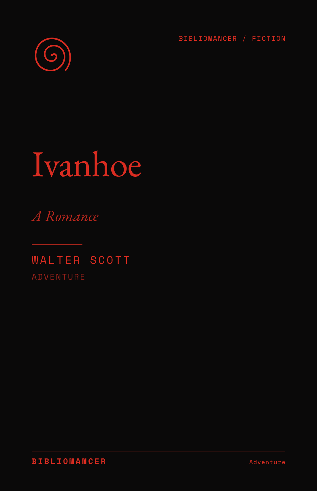 Ivanhoe by Walter Scott — Bibliomancer edition cover