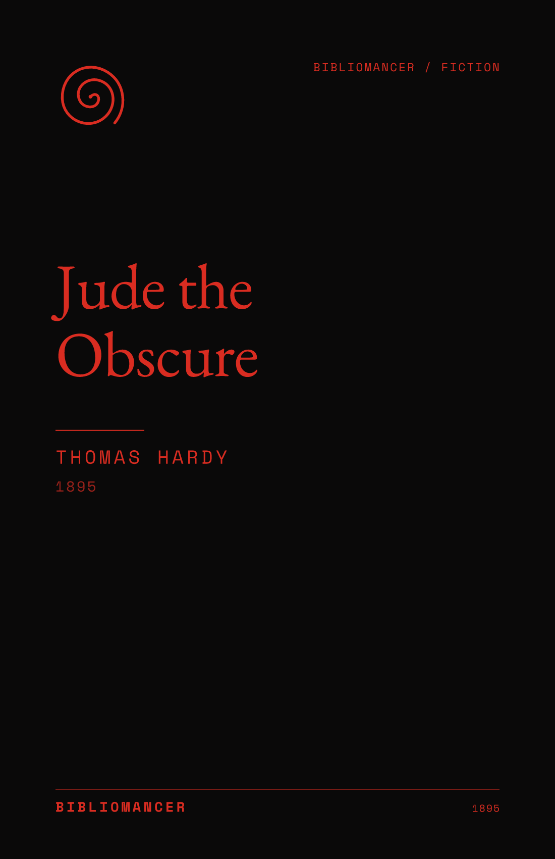 Jude the Obscure by Thomas Hardy — Bibliomancer edition cover