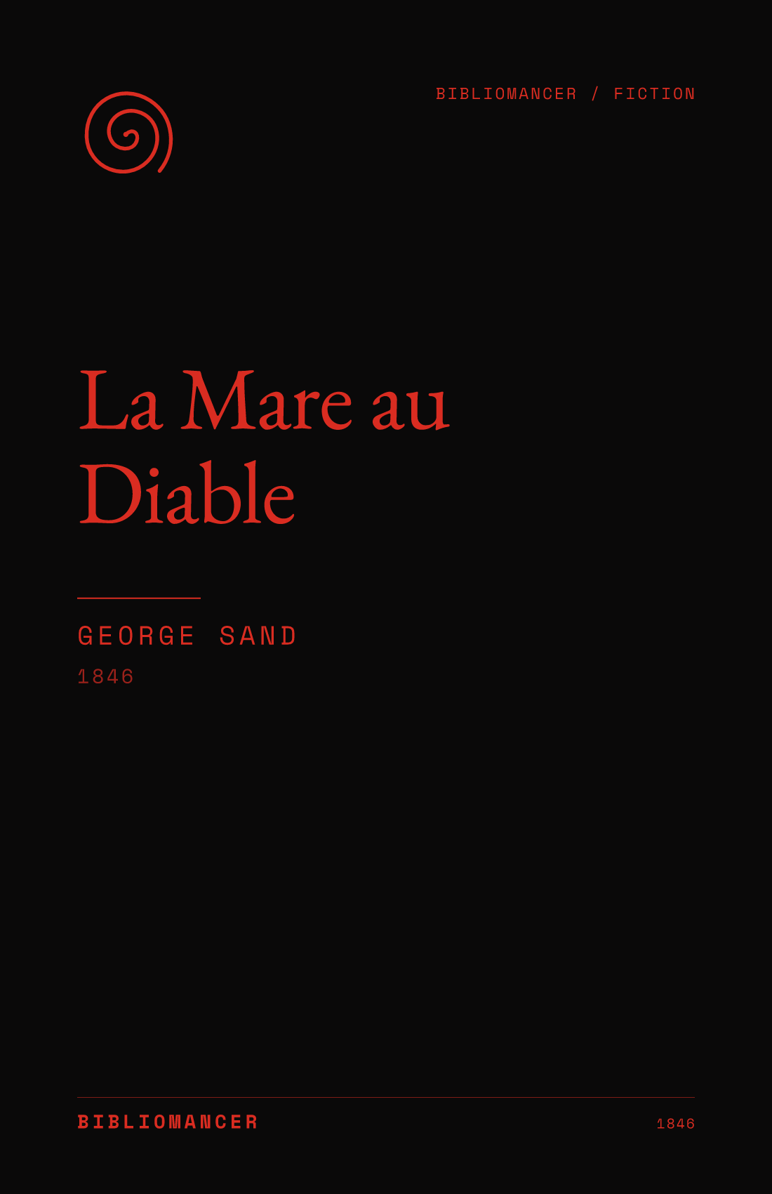 La Mare au Diable by George Sand — Bibliomancer edition cover