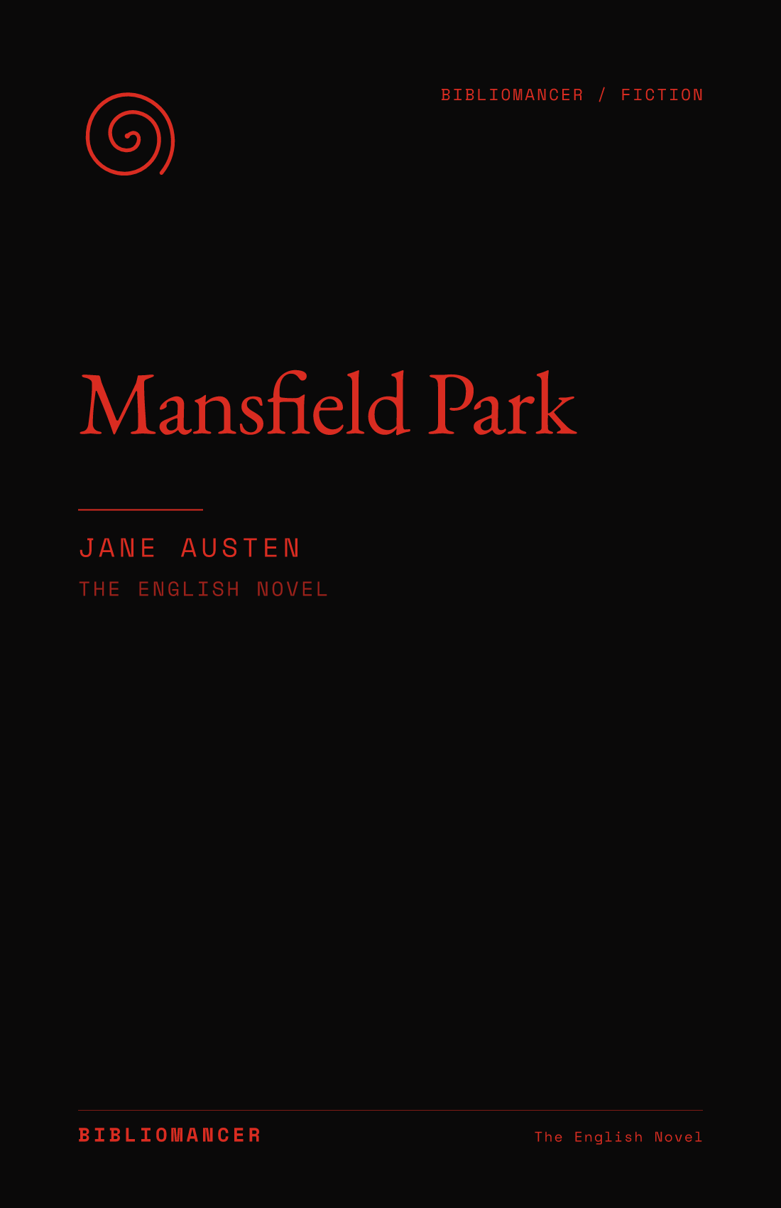 Mansfield Park by Jane Austen — Bibliomancer edition cover