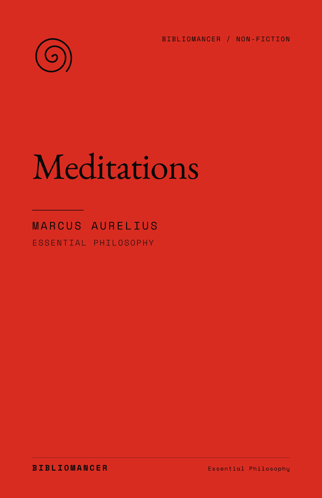 Meditations by Marcus Aurelius — Bibliomancer edition cover