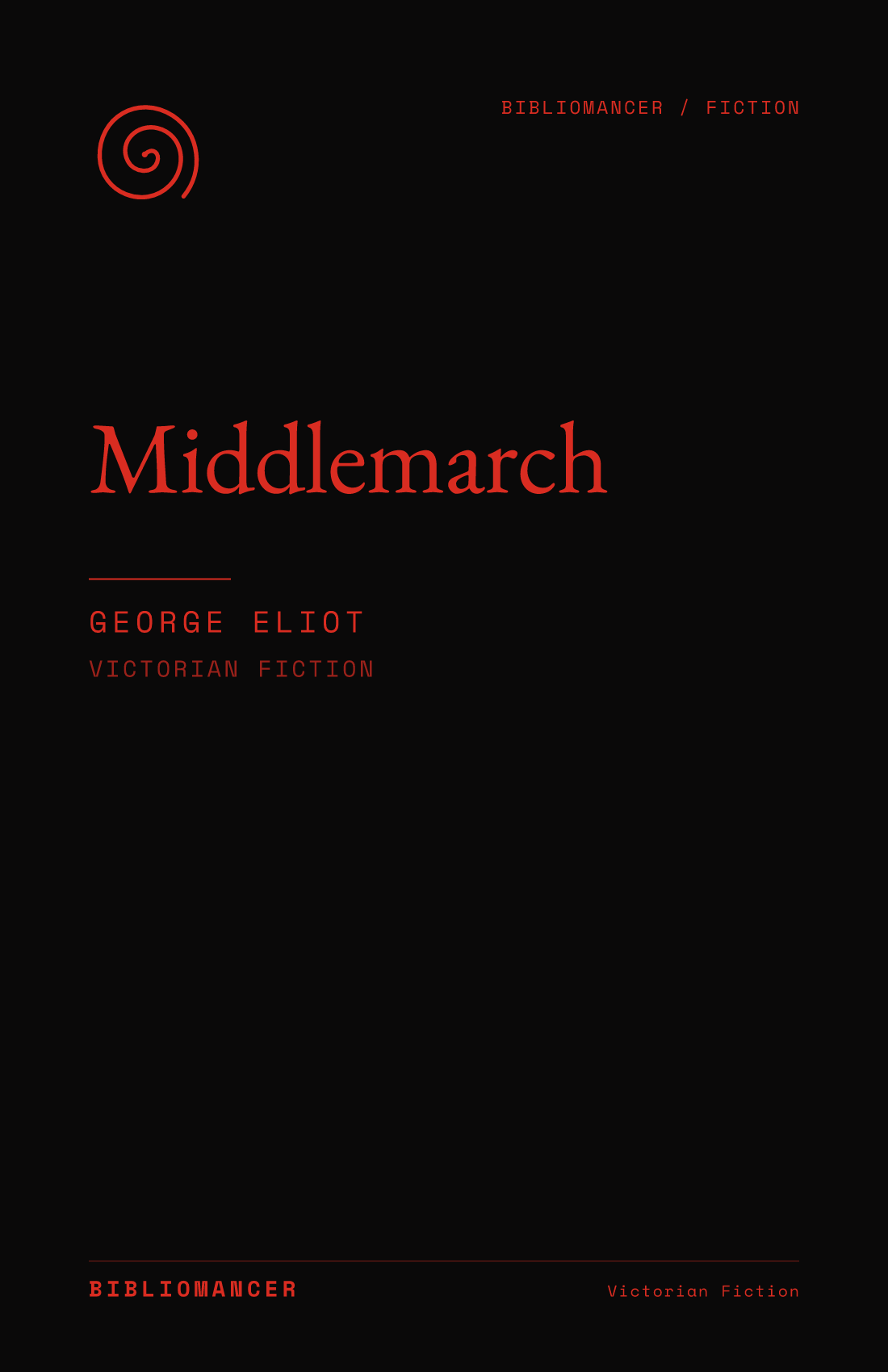 Middlemarch by George Eliot — Bibliomancer edition cover
