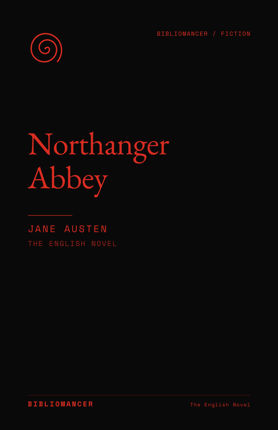 Northanger Abbey by Jane Austen — Bibliomancer edition cover