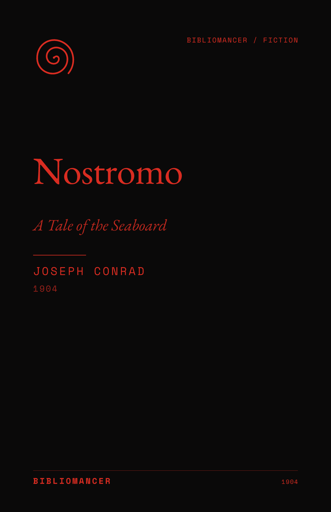 Nostromo by Joseph Conrad — Bibliomancer edition cover