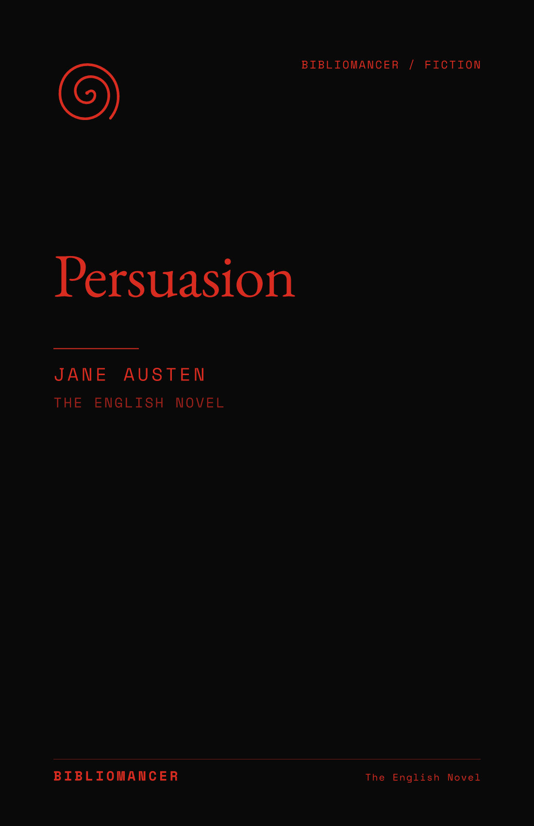 Persuasion by Jane Austen — Bibliomancer edition cover