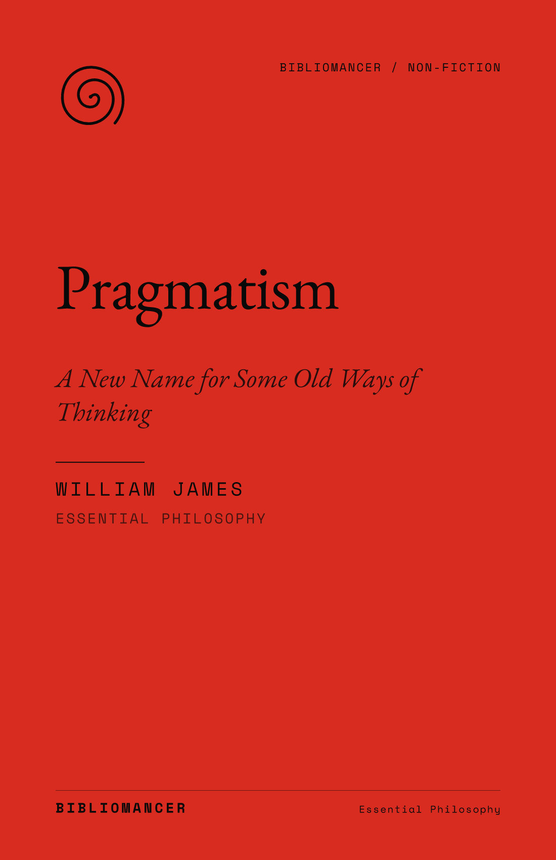 Pragmatism by William James — Bibliomancer edition cover