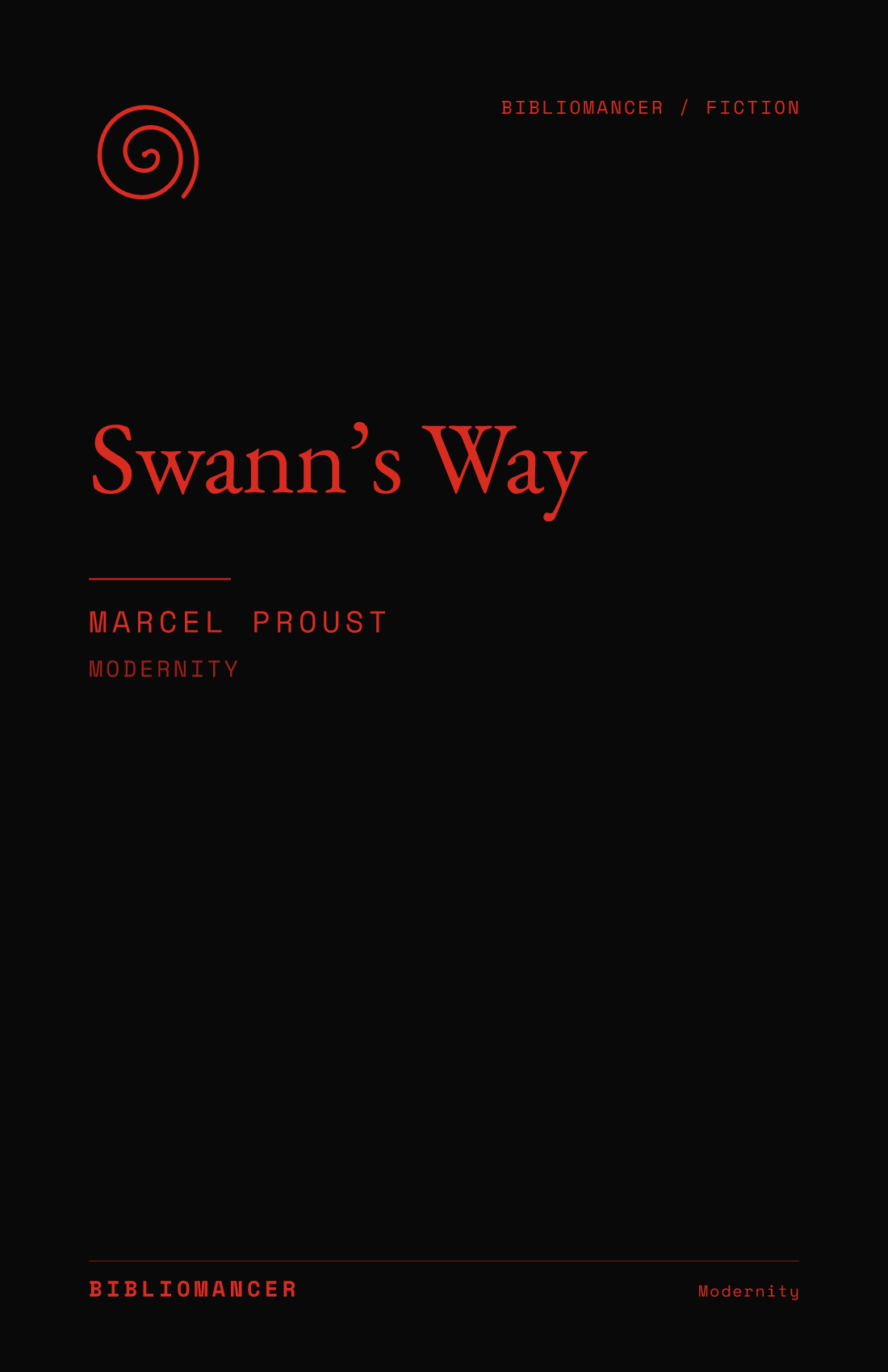 Swann’s Way by Marcel Proust — Bibliomancer edition cover