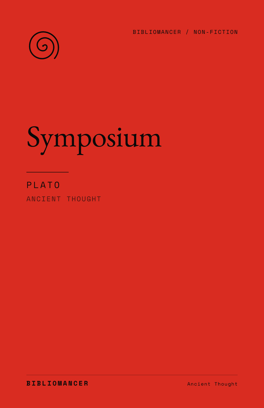 Symposium by Plato — Bibliomancer edition cover