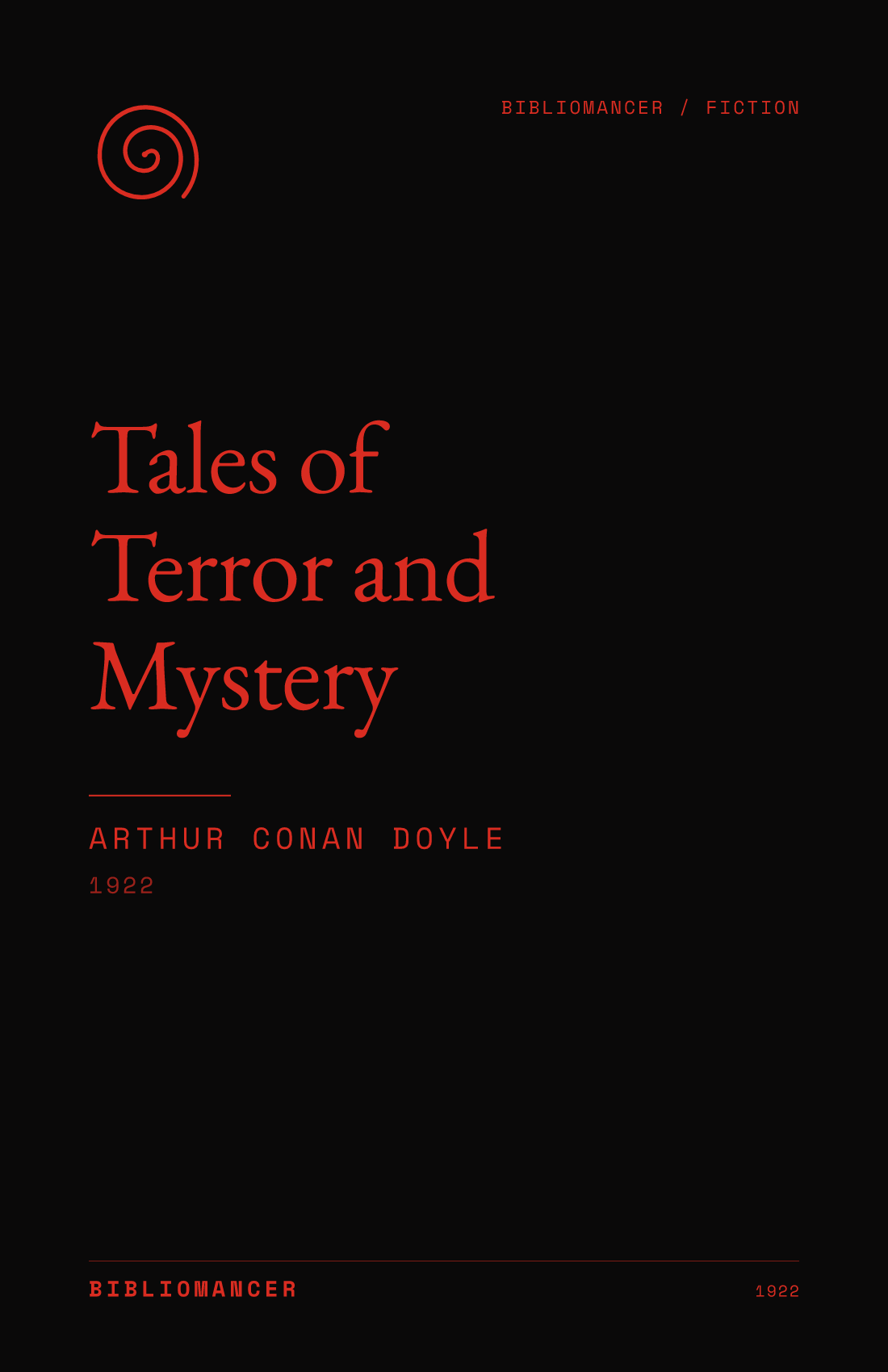 Tales of Terror and Mystery by Arthur Conan Doyle — Bibliomancer edition cover