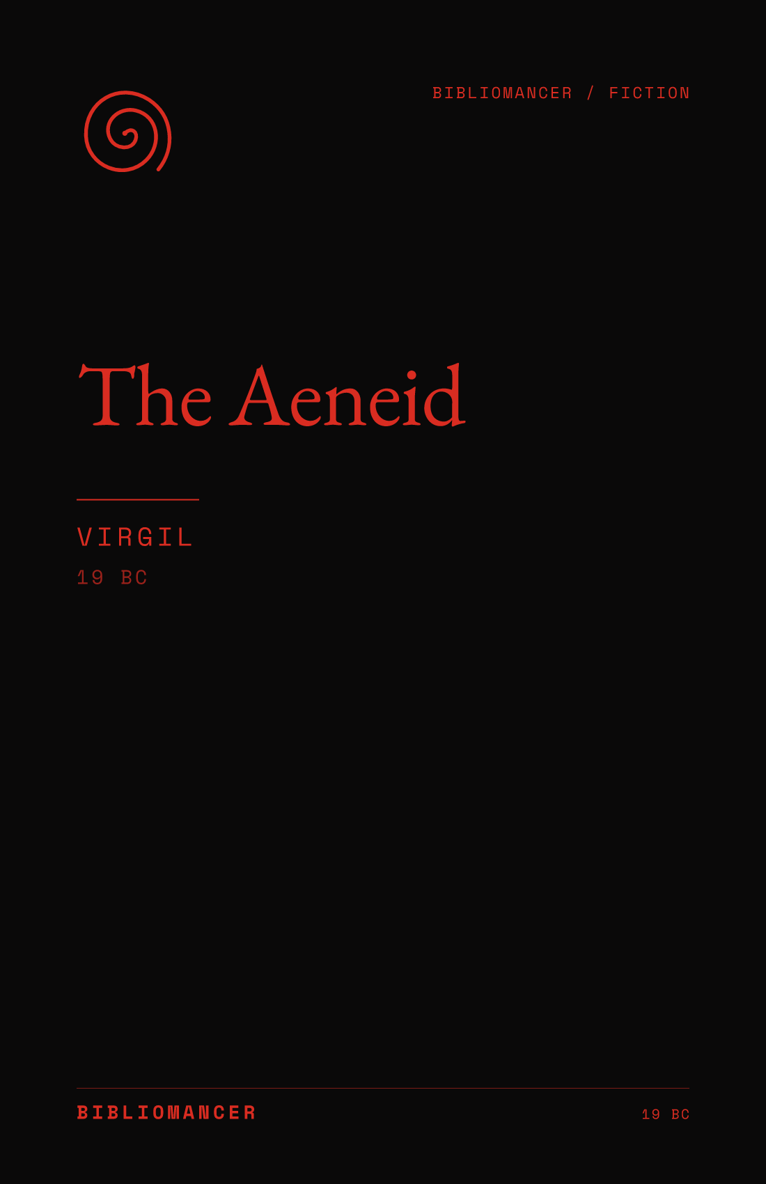 The Aeneid by Virgil — Bibliomancer edition cover