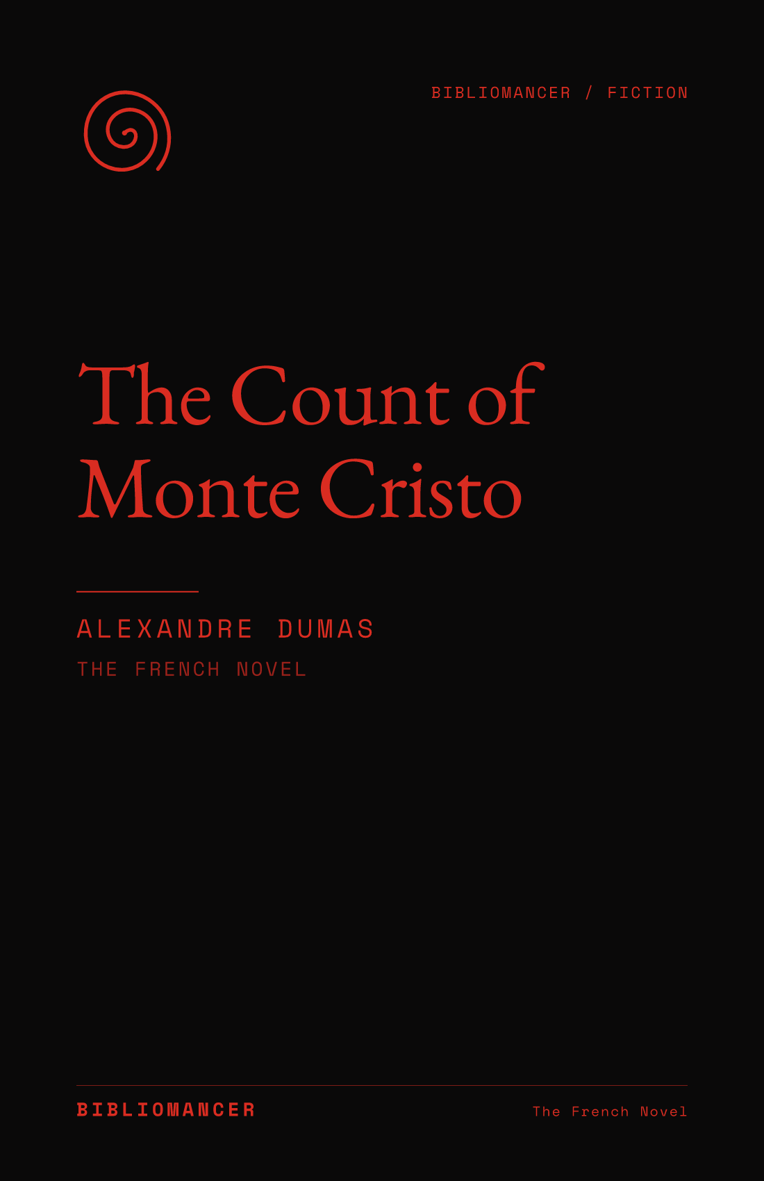 The Count of Monte Cristo by Alexandre Dumas — Bibliomancer edition cover