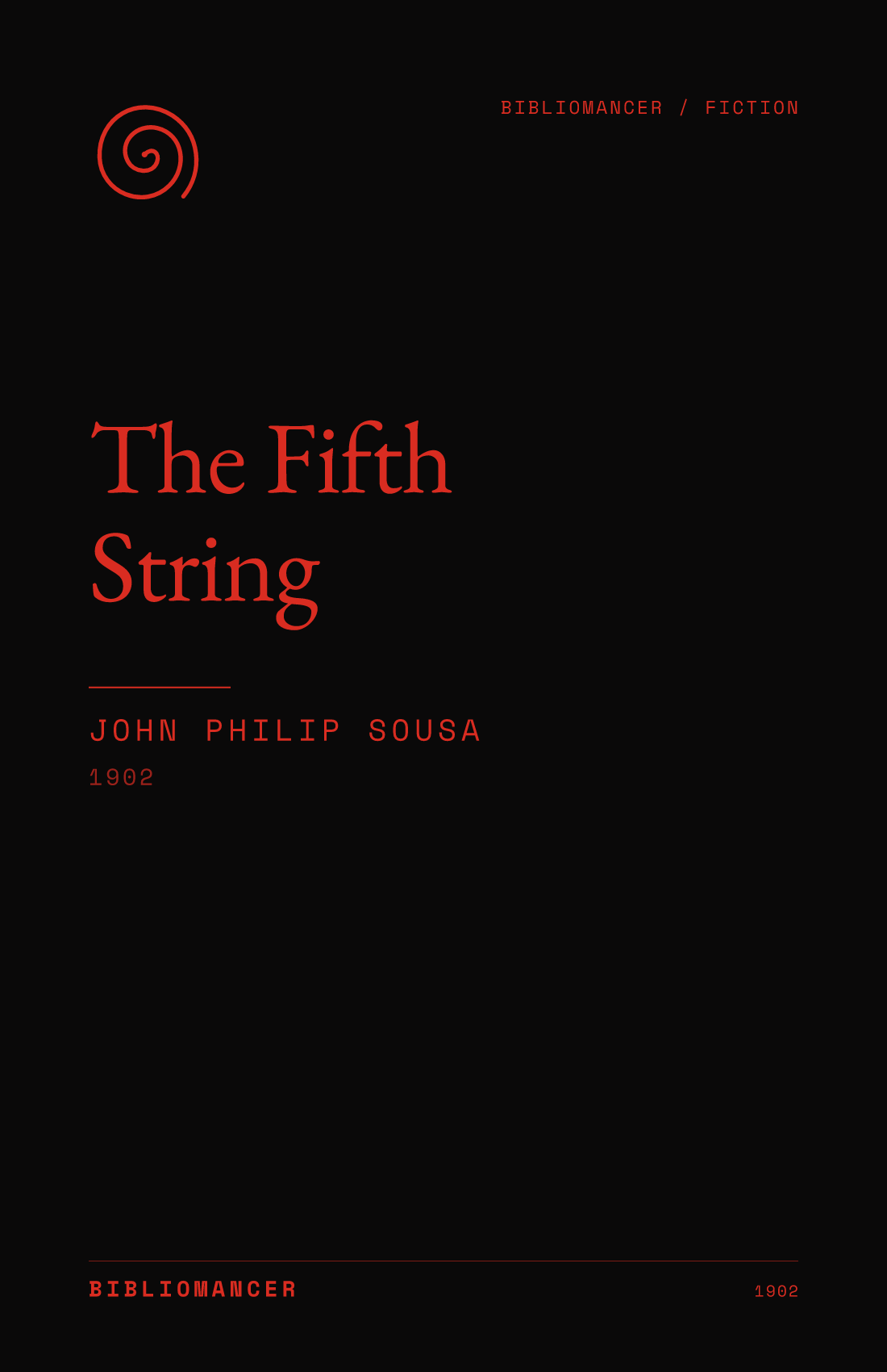 The Fifth String by John Philip Sousa — Bibliomancer edition cover