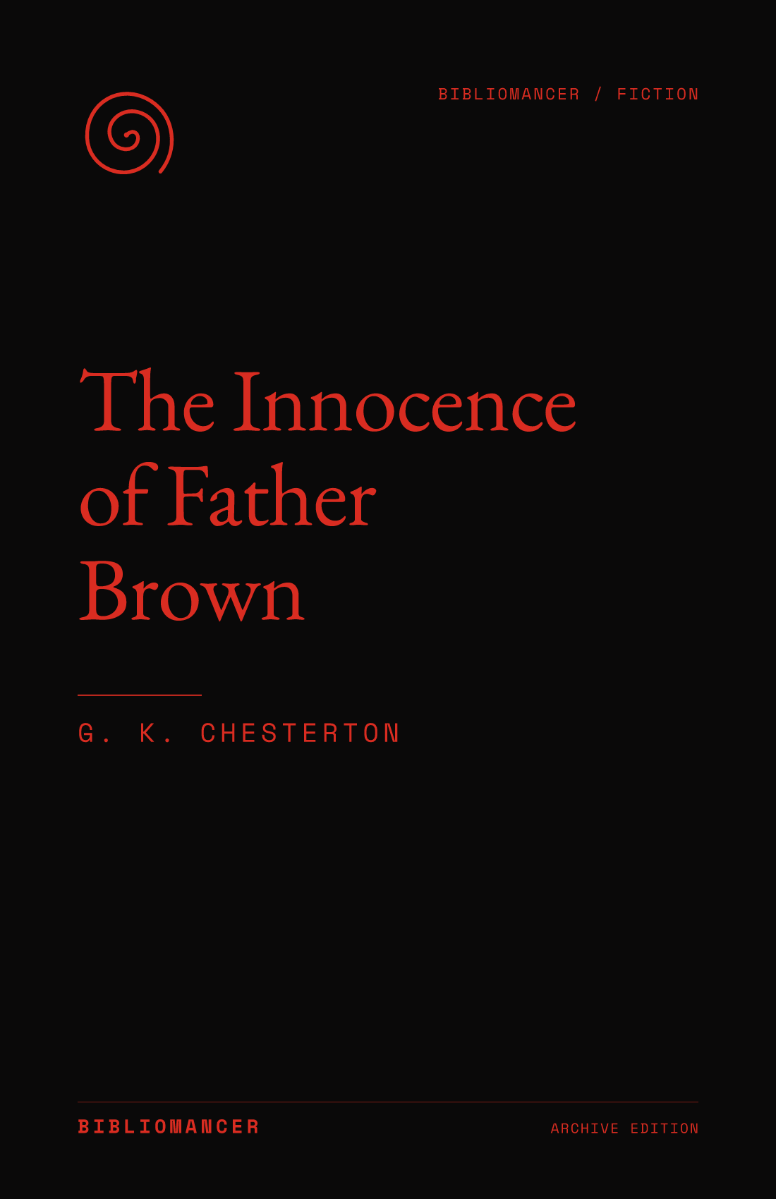 The Innocence of Father Brown by G. K. Chesterton — Bibliomancer edition cover