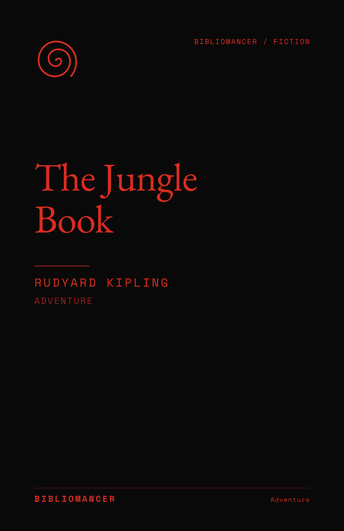 The Jungle Book by Rudyard Kipling — Bibliomancer edition cover