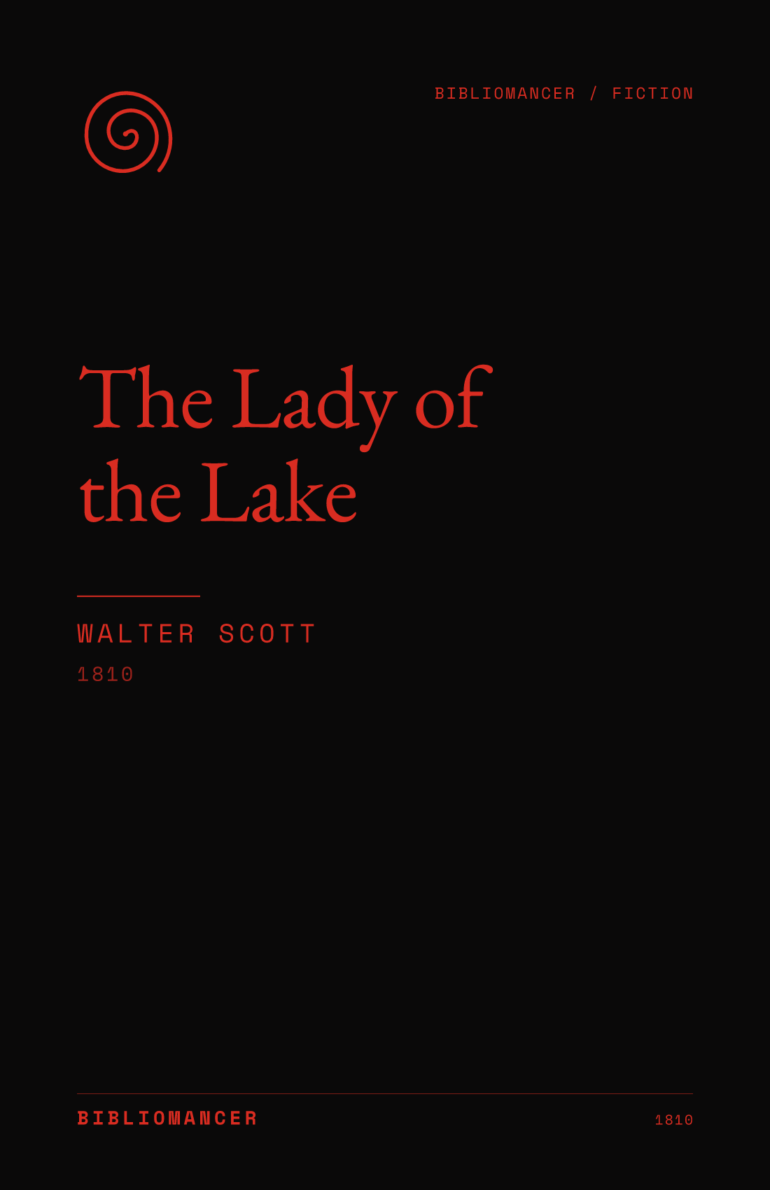 The Lady of the Lake by Walter Scott — Bibliomancer edition cover