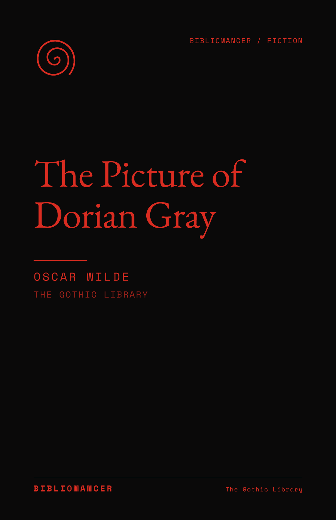 The Picture of Dorian Gray by Oscar Wilde — Bibliomancer edition cover