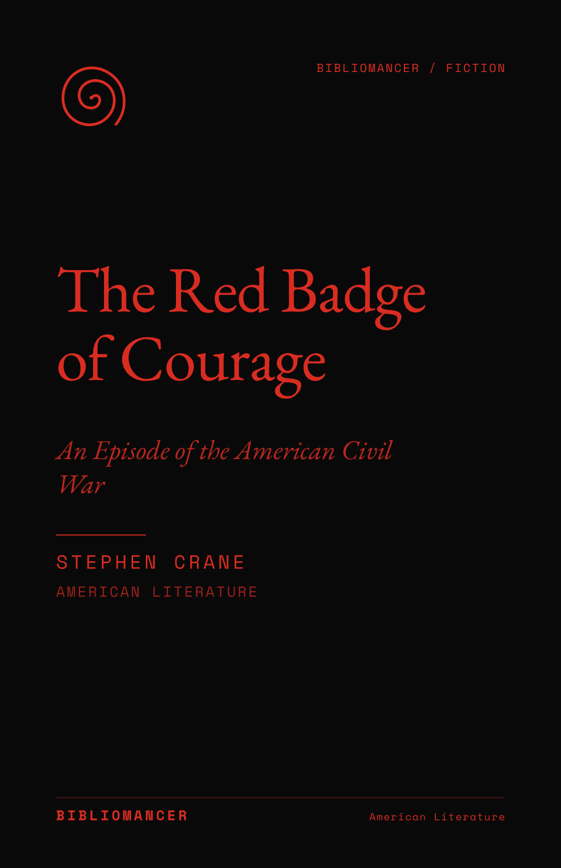 The Red Badge of Courage by Stephen Crane — Bibliomancer edition cover
