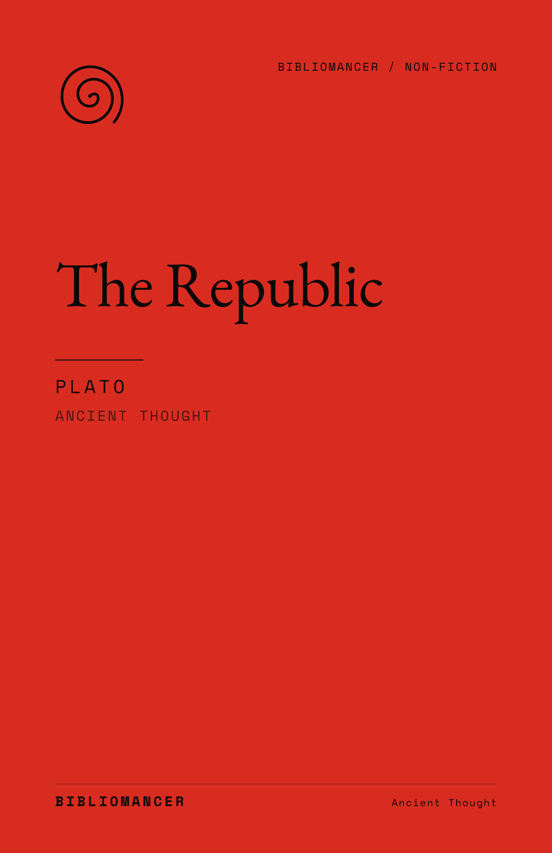 The Republic by Plato — Bibliomancer edition cover