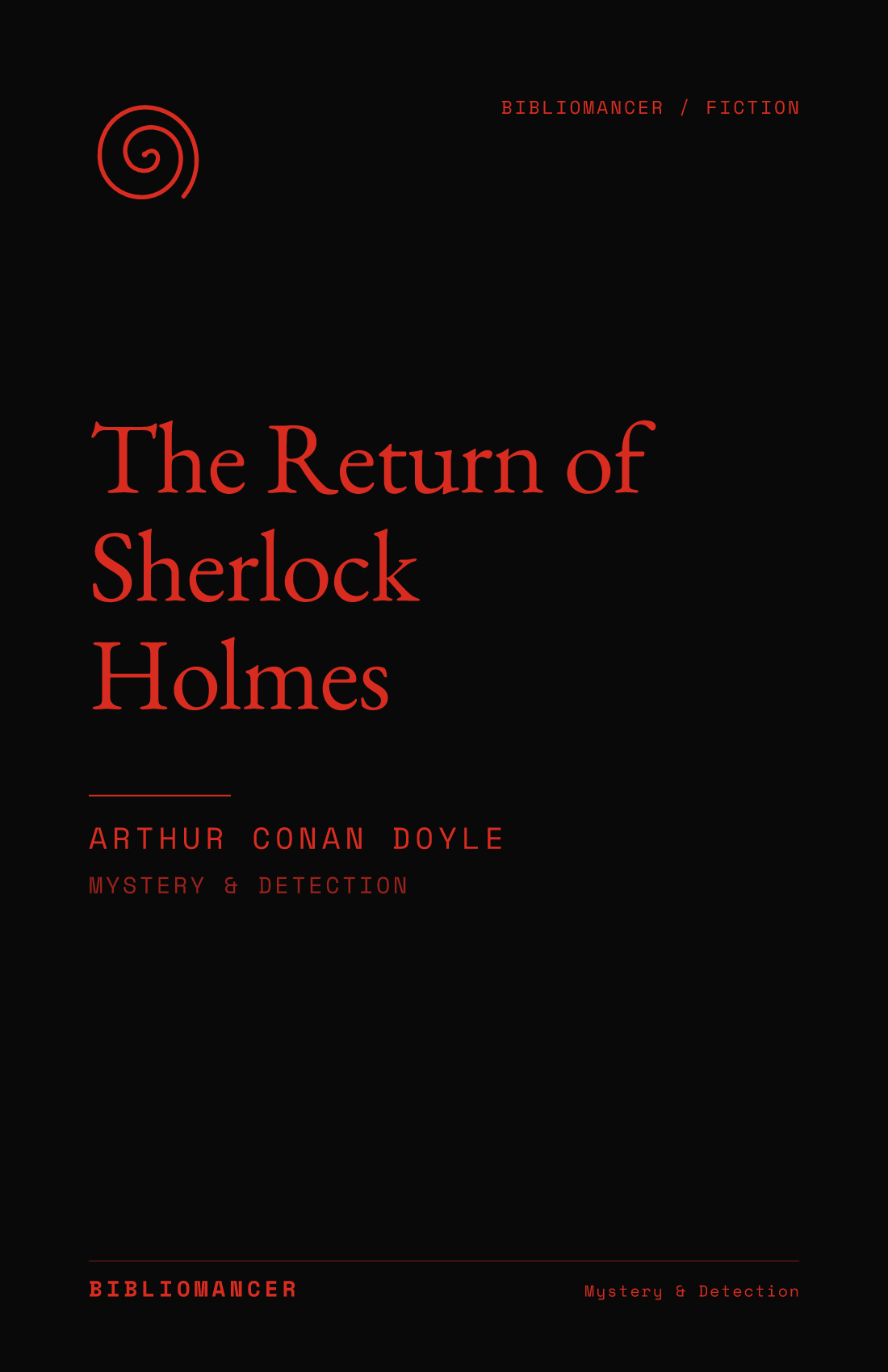 The Return of Sherlock Holmes by Arthur Conan Doyle — Bibliomancer edition cover