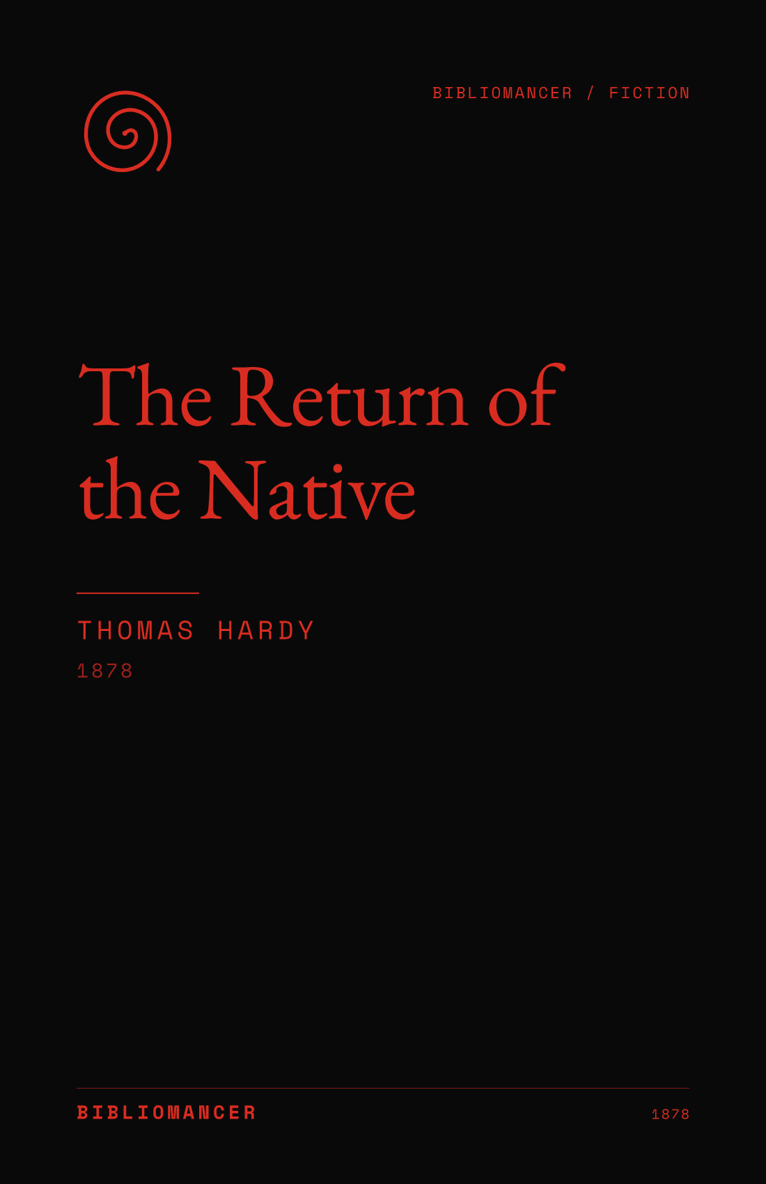 The Return of the Native by Thomas Hardy — Bibliomancer edition cover