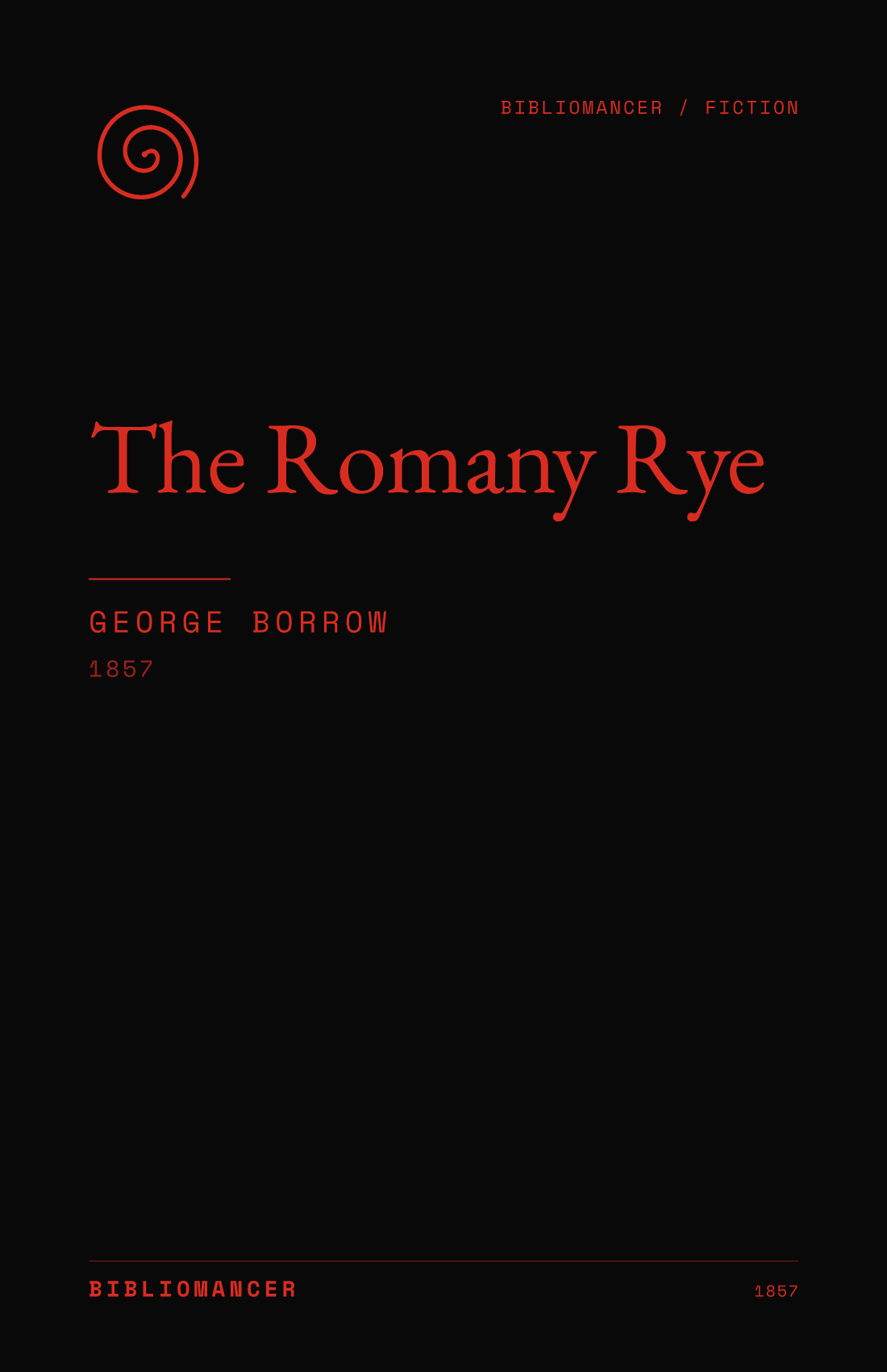 The Romany Rye by George Borrow — Bibliomancer edition cover
