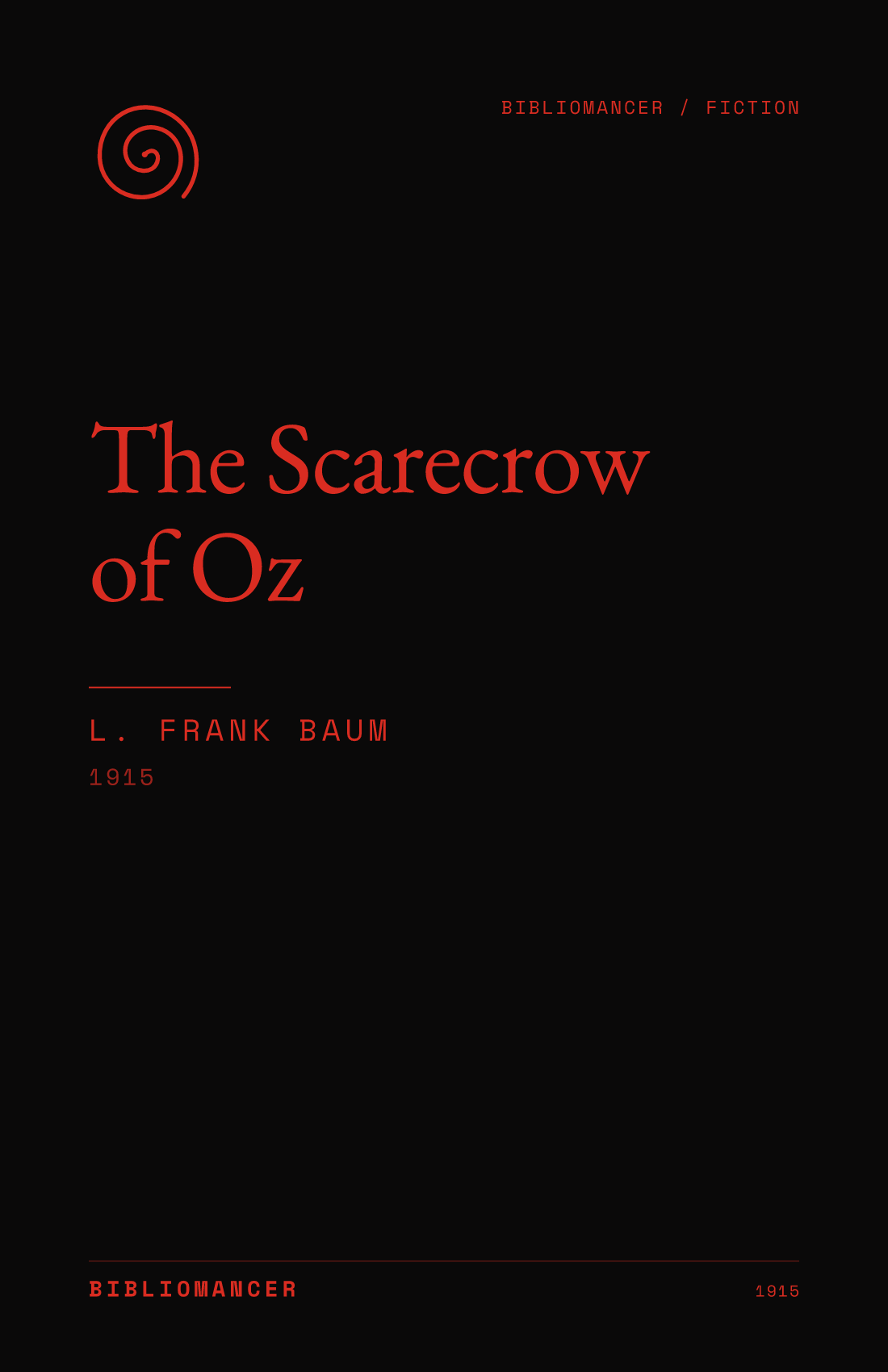 The Scarecrow of Oz by L. Frank Baum — Bibliomancer edition cover