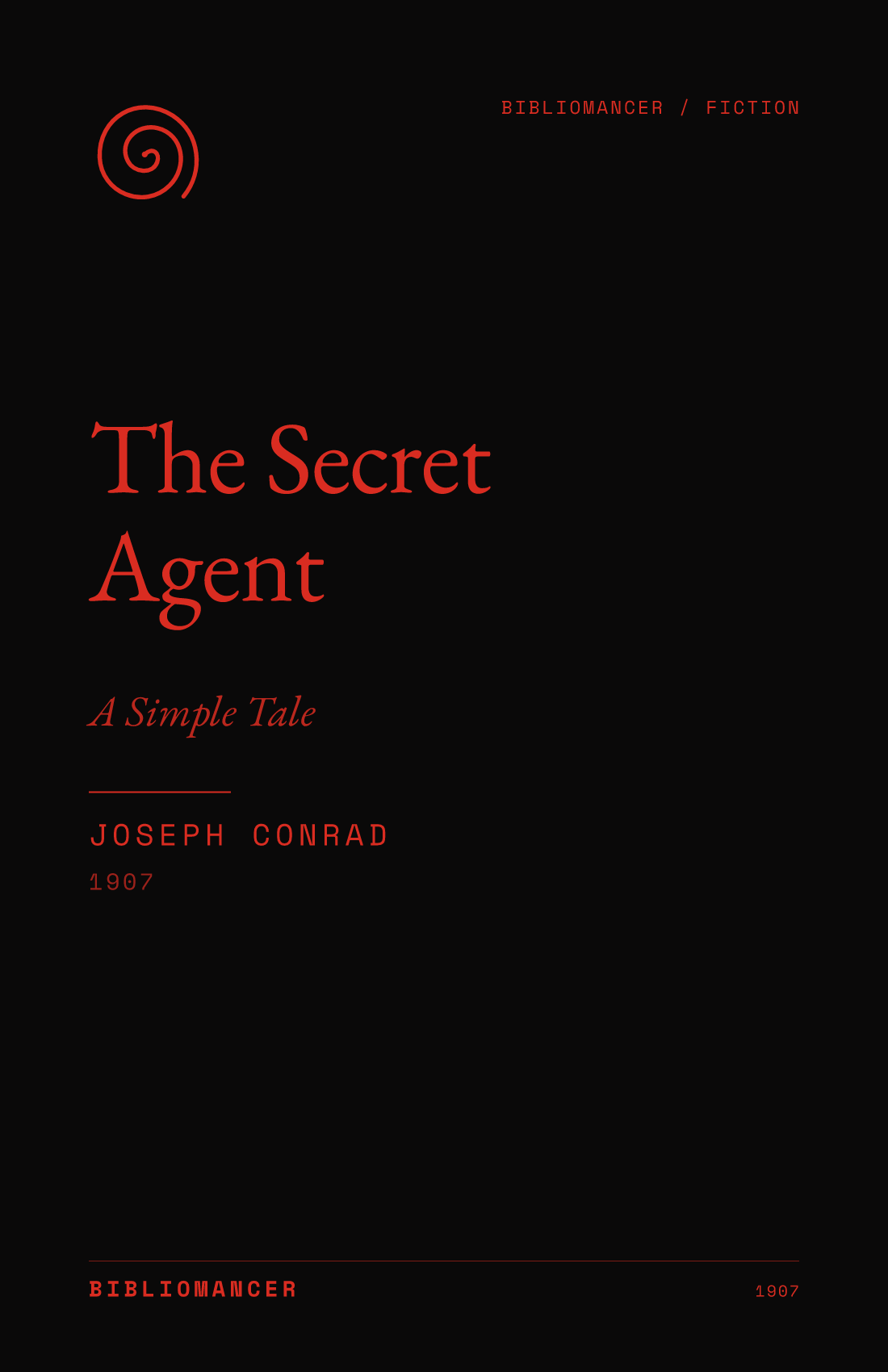 The Secret Agent by Joseph Conrad — Bibliomancer edition cover