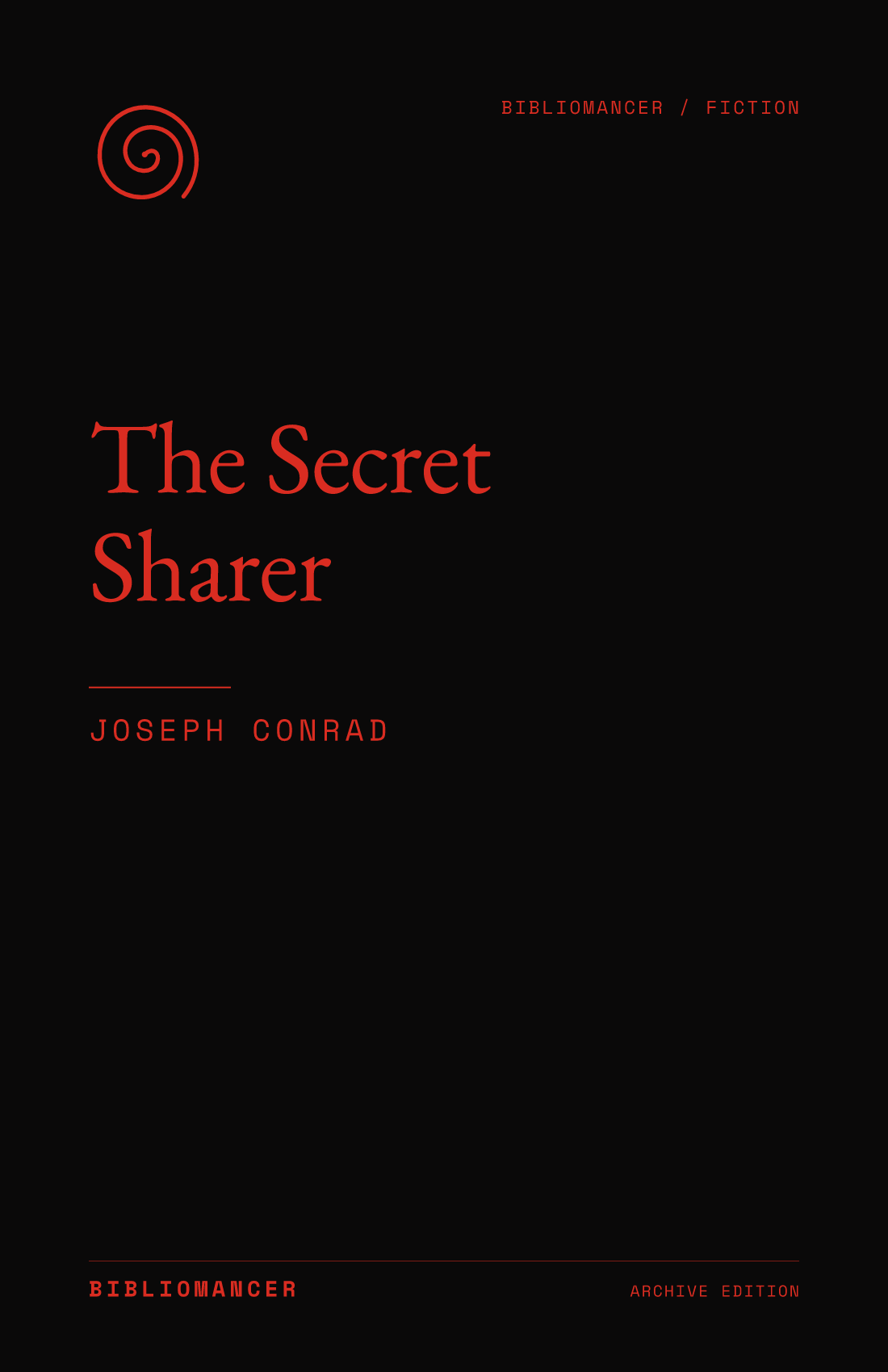 The Secret Sharer by Joseph Conrad — Bibliomancer edition cover