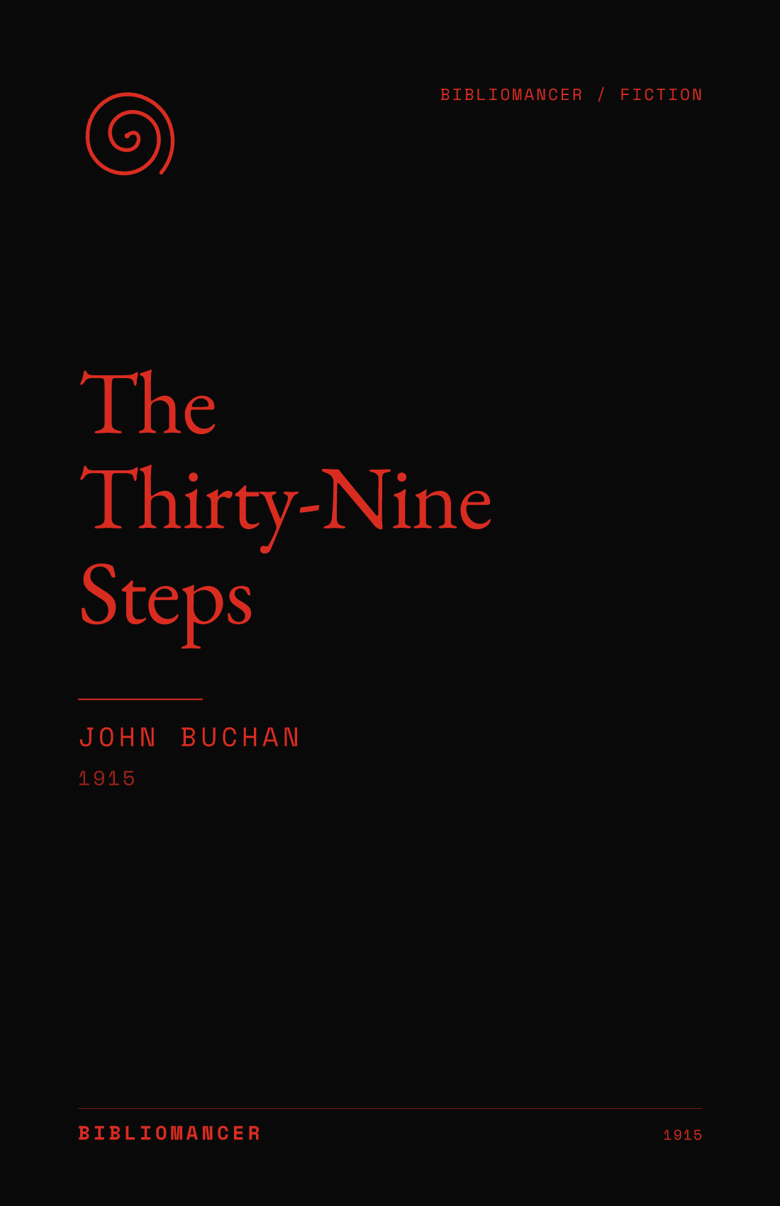 The Thirty-Nine Steps by John Buchan — Bibliomancer edition cover