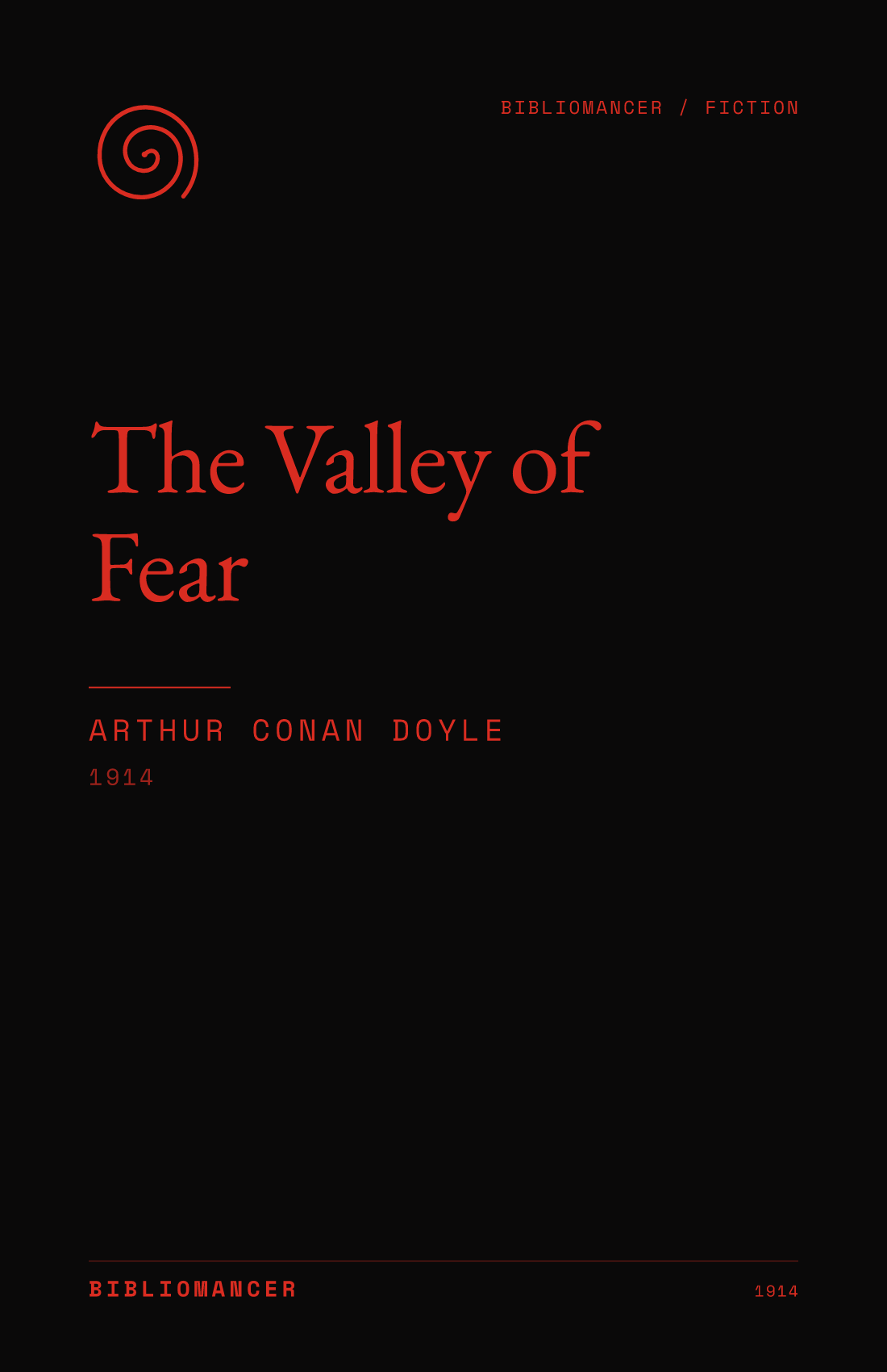 The Valley of Fear by Arthur Conan Doyle — Bibliomancer edition cover